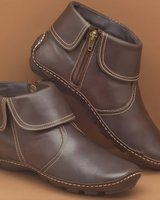 Women’s Ankle Boots with Side Zipper and Folded Cuff-Footwear for women-CaldwellVoss