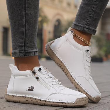 Women’s Ankle Boots with Side Zipper and Lace-Up Front-Footwear for women-CaldwellVoss