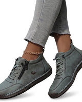 Women’s Ankle Boots with Side Zipper and Lace-Up Front-Footwear for women-CaldwellVoss