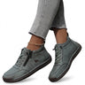Women’s Ankle Boots with Side Zipper and Lace-Up Front-Footwear for women-CaldwellVoss