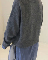 Women’s Asymmetric Button Knit Cardigan-Cardigans for women-CaldwellVoss