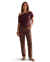Women’s Asymmetric Neckline Knit Pullover-Sweaters for Women-CaldwellVoss