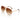 Women's Aviator Sunglasses with Metal Temples Tea Gradient