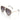 Women's Aviator Sunglasses with Metal Temples Clear Gray