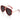 Women's Aviator Sunglasses with Metal Temples Deep Red