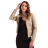 Women’s Biker Jacket with Stand Collar and Zip Closure-Jacket for women-CaldwellVoss