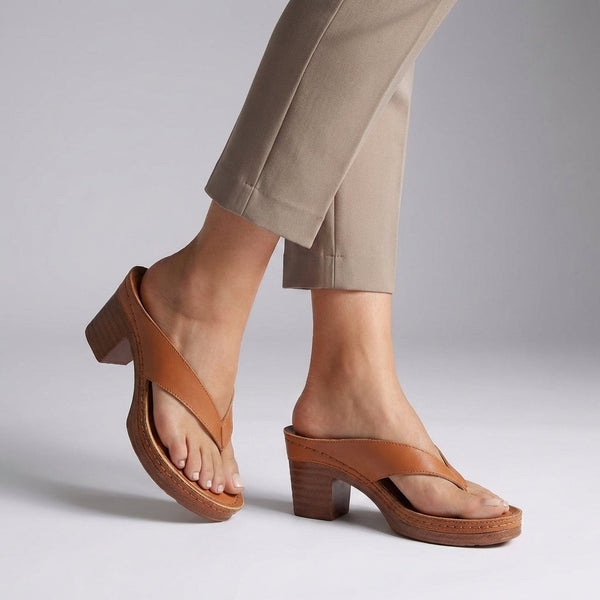 Women's Block Heel Thong Platform Sandals-Footwear for women-CaldwellVoss