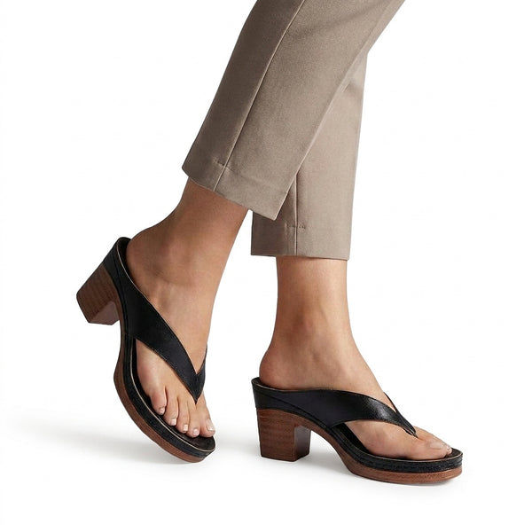 Women's Block Heel Thong Platform Sandals-Footwear for women-CaldwellVoss