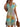 Women’s Button-Front V-Neck Geometric Print Dress-Mini Dress-CaldwellVoss