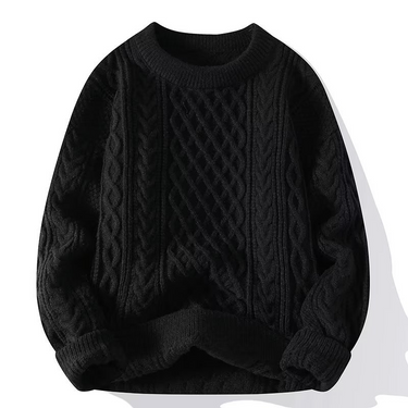 Women’s Cable Knit Crew Neck Sweater-Sweaters for Women-CaldwellVoss