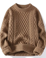 Women’s Cable Knit Crew Neck Sweater-Sweaters for Women-CaldwellVoss