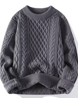 Women’s Cable Knit Crew Neck Sweater-Sweaters for Women-CaldwellVoss