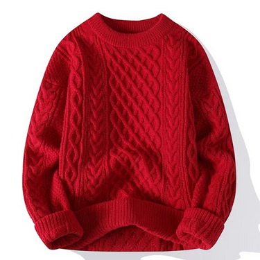Women’s Cable Knit Crew Neck Sweater-Sweaters for Women-CaldwellVoss