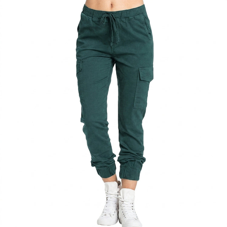 Women’s Cargo Jogger Pants with Drawstring Waist-Pants for Women-CaldwellVoss
