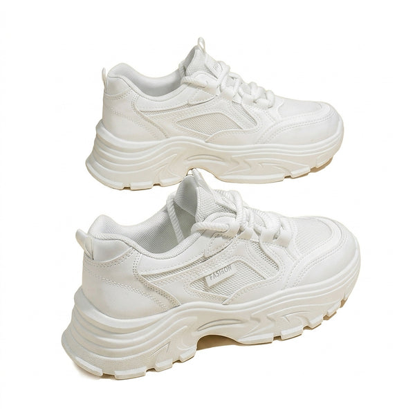 Women’s Chunky Platform Lace-Up Sneakers-Footwear for women-CaldwellVoss
