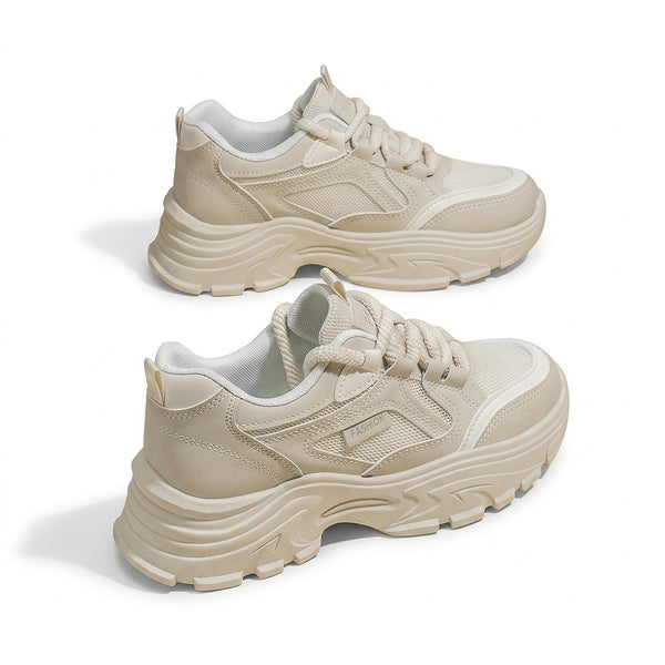 Women’s Chunky Platform Lace-Up Sneakers-Footwear for women-CaldwellVoss
