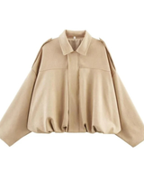 Women’s Cropped Bomber Jacket with Shoulder Epaulettes-Jacket for women-CaldwellVoss