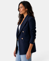 Women’s Double Button Blazer with Notched Lapels-Blazer for women-CaldwellVoss