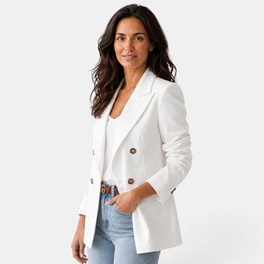 Women’s Double Button Blazer with Notched Lapels-Blazer for women-CaldwellVoss