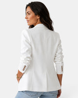 Women’s Double Button Blazer with Notched Lapels-Blazer for women-CaldwellVoss