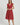 Women's Eyelet Midi Dress with Smocked Waist Red