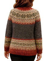 Women’s Fair Isle Pattern Knit Cardigan-Cardigans for women-CaldwellVoss