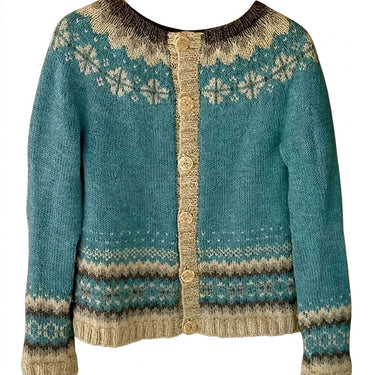 Women’s Fair Isle Pattern Knit Cardigan-Cardigans for women-CaldwellVoss