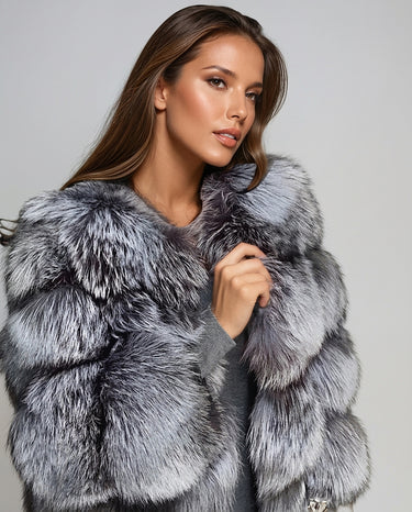 Women’s Faux Fur Panel Jacket-Jacket for women-CaldwellVoss