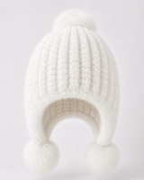 Women’s Faux Fur Trapper Hat with Pom Poms-Hat for women-CaldwellVoss