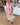 Women’s Floral Print V-Neck Midi Dress Pink