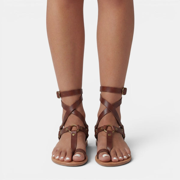 Women’s Gladiator Style Wrap Sandals-Footwear for women-CaldwellVoss