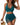 Women’s Halter Mesh Swimwear Set with Ruched Skirt 1
