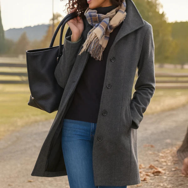 Women’s Heritage Coat with Button Closure-Coats for Women-CaldwellVoss