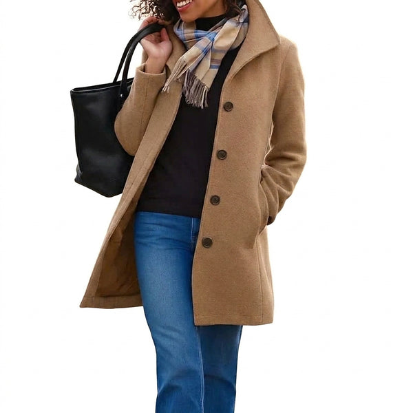 Women’s Heritage Coat with Button Closure-Coats for Women-CaldwellVoss