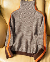 Women’s Herringbone Knit Pullover with Contrast Stripe-Sweaters for Women-CaldwellVoss