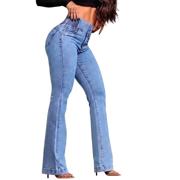 Women’s High-Waisted Flared Denim Jeans-Pants for Women-CaldwellVoss