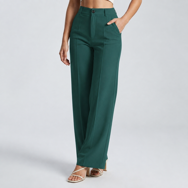 Women’s High Waisted Straight Leg Trousers-Pants for Women-CaldwellVoss