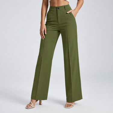 Women’s High Waisted Straight Leg Trousers-Pants for Women-CaldwellVoss