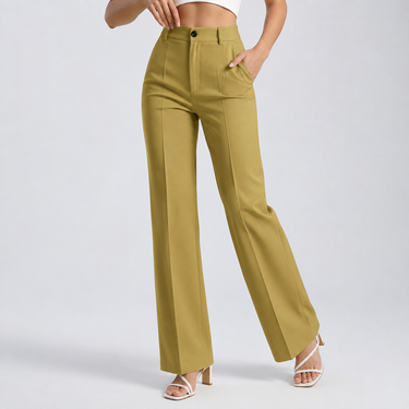 Women’s High Waisted Straight Leg Trousers-Pants for Women-CaldwellVoss