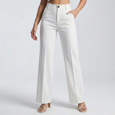 Women’s High Waisted Straight Leg Trousers-Pants for Women-CaldwellVoss