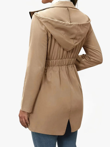 Women’s Hooded Jacket with Elasticated Waist-Jacket for women-CaldwellVoss