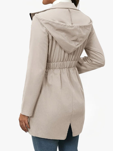 Women’s Hooded Jacket with Elasticated Waist-Jacket for women-CaldwellVoss