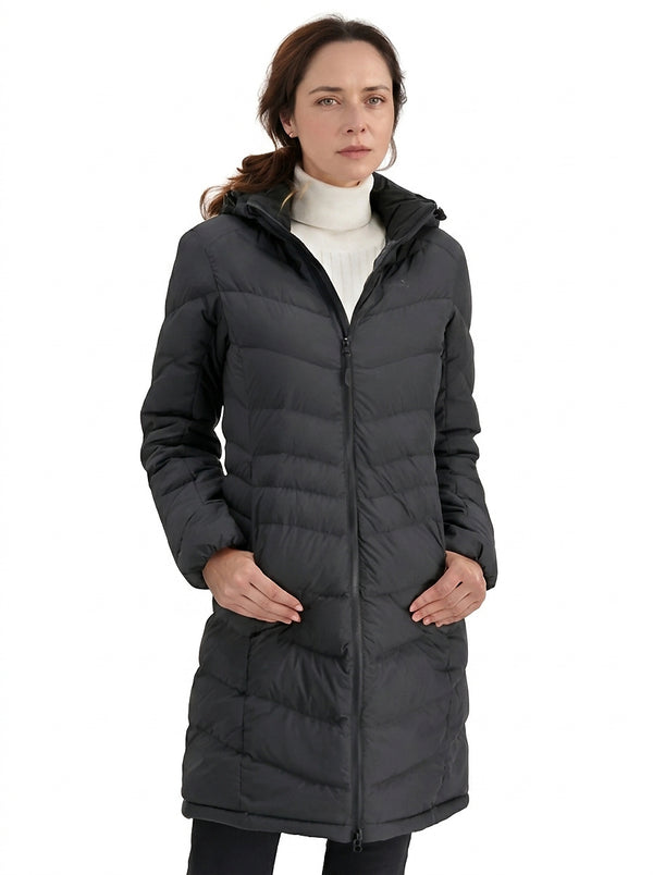 Women's Hooded Puffer Jacket with Zipper-Jacket for women-CaldwellVoss