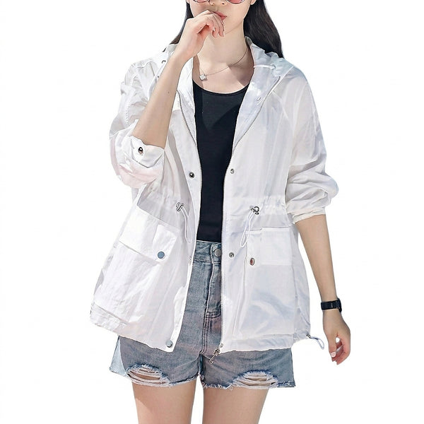 Women’s Hooded Sheer Zip Jacket-Jacket for women-CaldwellVoss