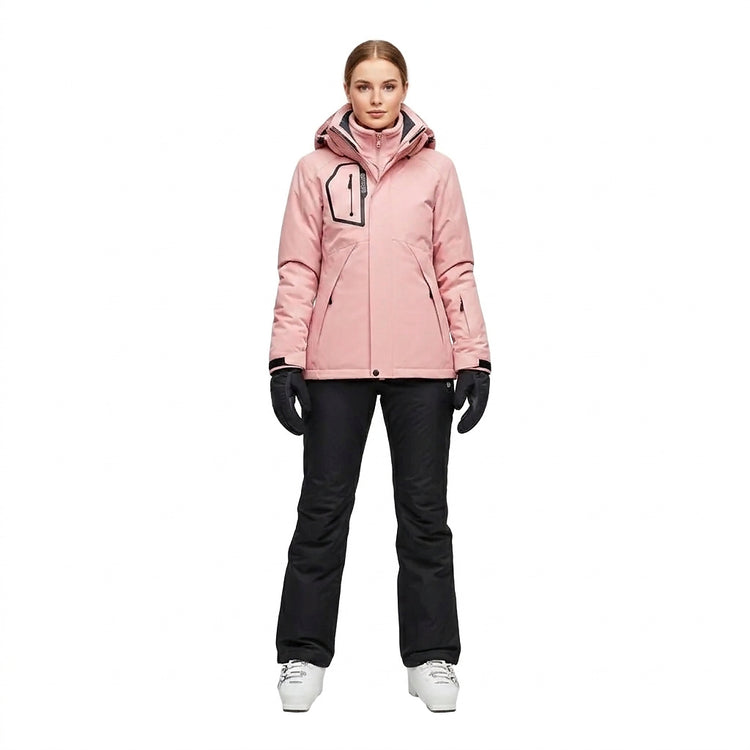 Women’s Hooded Ski Jacket and Pants Set-Sets for women-CaldwellVoss