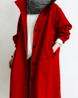 Women’s Hooded Trench Coat with Button Front-Coats for women-CaldwellVoss