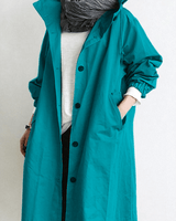 Women’s Hooded Trench Coat with Button Front-Coats for women-CaldwellVoss