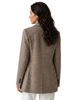 Women’s Houndstooth Pattern Oversized Blazer-Blazer for women-CaldwellVoss