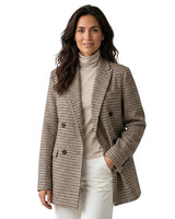 Women’s Houndstooth Pattern Oversized Blazer-Blazer for women-CaldwellVoss