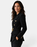 Women’s Jacquard Blazer with Belt-Blazer for women-CaldwellVoss